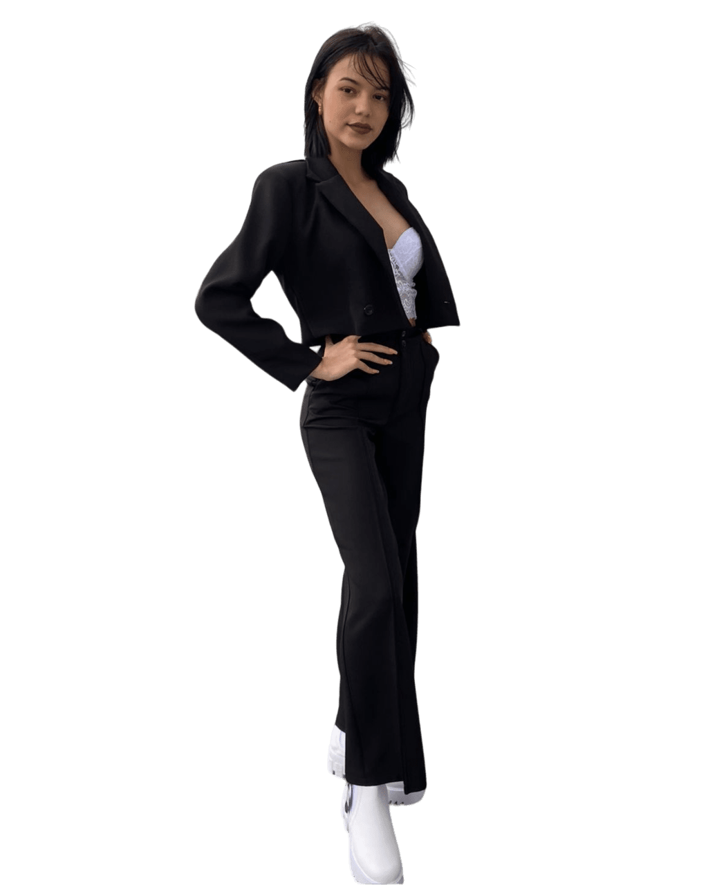 Pantalon Bota Ancha Negro 3 Pantalon Bota Ancha Negro - Imagen 3