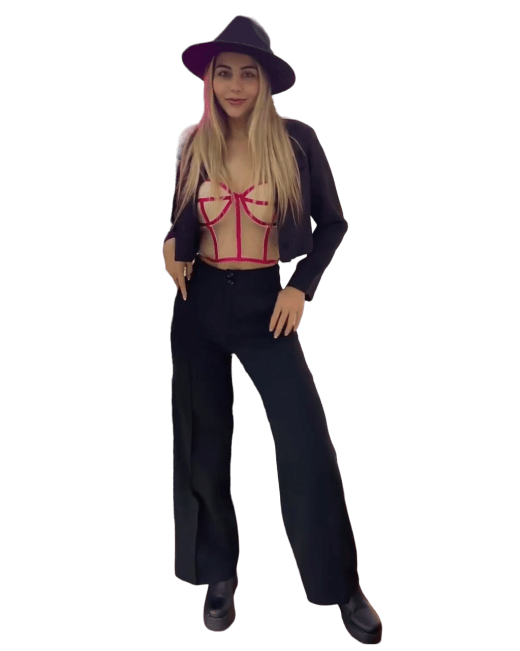 Pantalon Bota Ancha Negro 2 Pantalon Bota Ancha Negro - Imagen 2